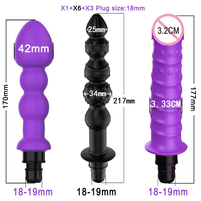 Massage Gun Heads vibration dildo penis adult sex toys silicone head VIBRAT for Fascia gun percussion Vibrators for Female Man
