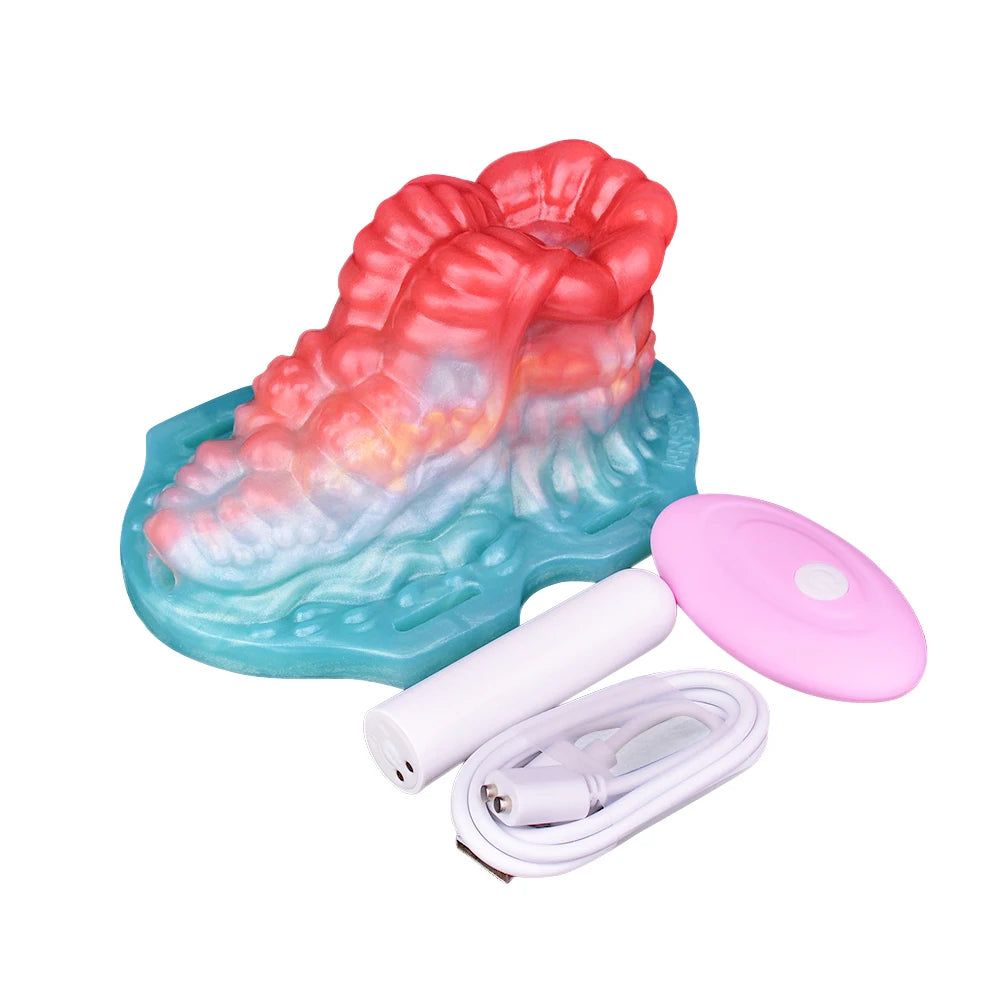ASHBURN Fantasy Liquid Silicone Vibrator Sex Grinder Granule G-spot Stimulate Clitories Anal Massage Foreplay Sex Toy for Women Men