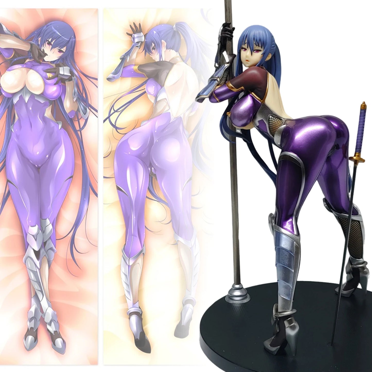 22CM Taimanin Yukikaze 2 Akiyama Rinko 1/7 Pole Dance Ver Girl Anime Action Figures PVC Collection Doll Model Toys Gift