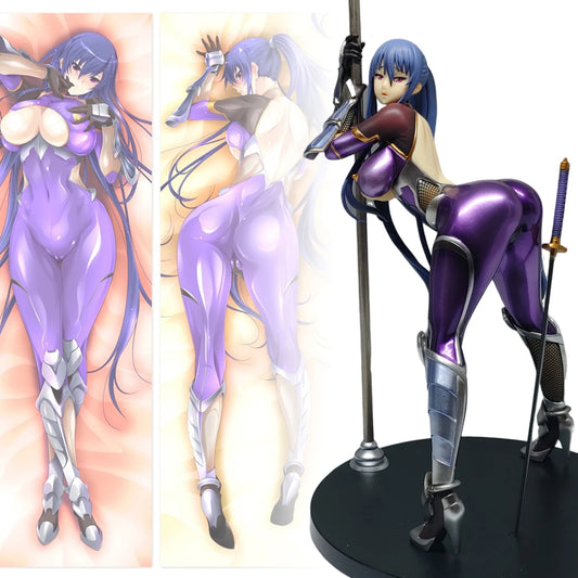 22CM Taimanin Yukikaze 2 Akiyama Rinko 1/7 Pole Dance Ver Girl Anime Action Figures PVC Collection Doll Model Toys Gift