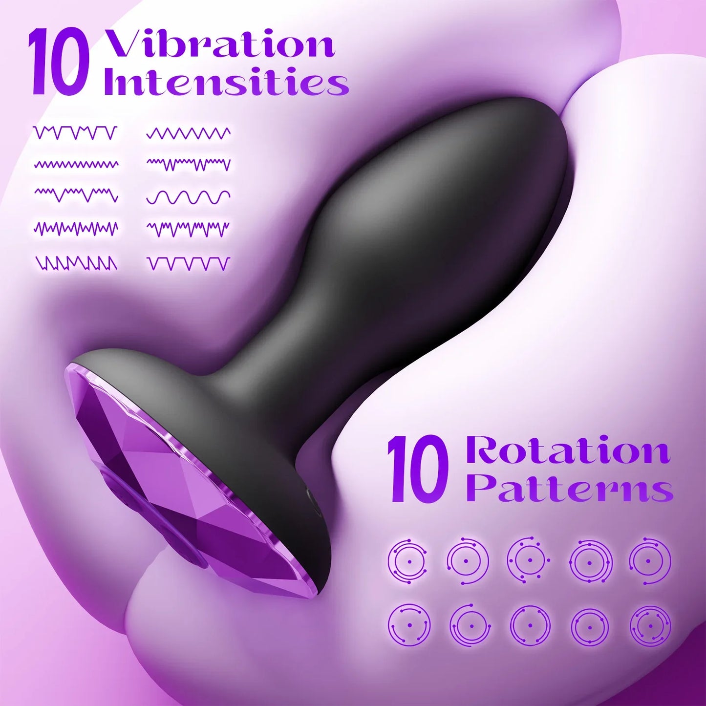 360 Remote Control Rotating Plugue Anal Vibrador Dildo Silicone Prostate Massager Anal Butt Plug Dilator Sex Toys For Women Men