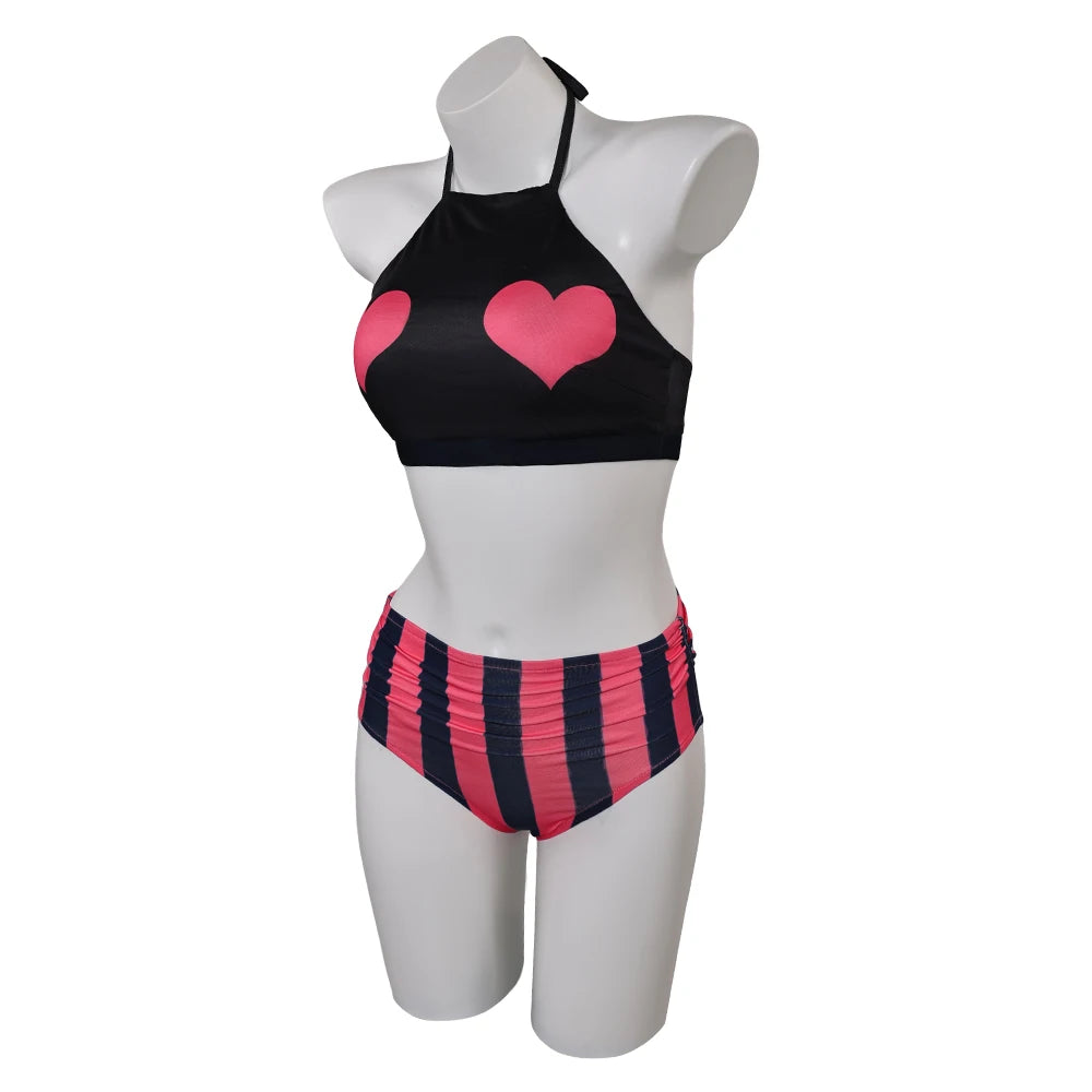 New Fashion Velvette Cosplay Cartoon Bikini Swimsuit Costume Roleplay Swimwear Outfits Halloween Carnival Party Suit