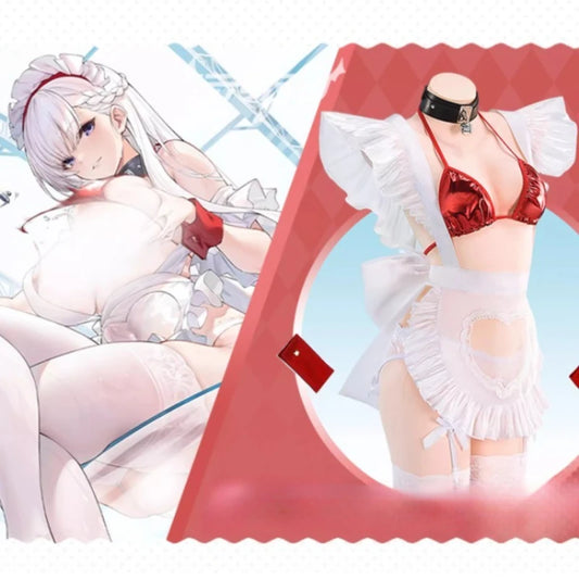 Azur Lane HMS Belfast Cosplay Costume Belfast Maid Apron Bikini Set Game Suit Halloween Party Role Play Clothes