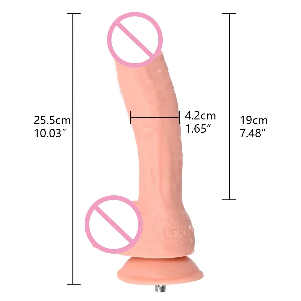 ROUGH BEAST Sex Machine Flesh-colored Dildos Attachment for Vac-U-Lock Masturbation Machine Automatic Sex Toy Accessories