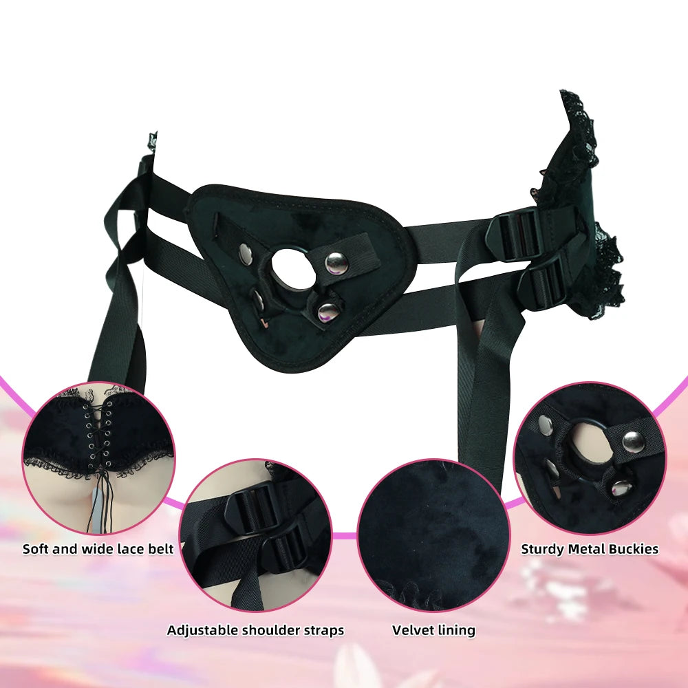 Strap On Dildo Womens Sex Toys - Double Ended Dildo Flesh Silicone Fantasy Dildo Long Dildos Strap On Harness Big Anal Dildos