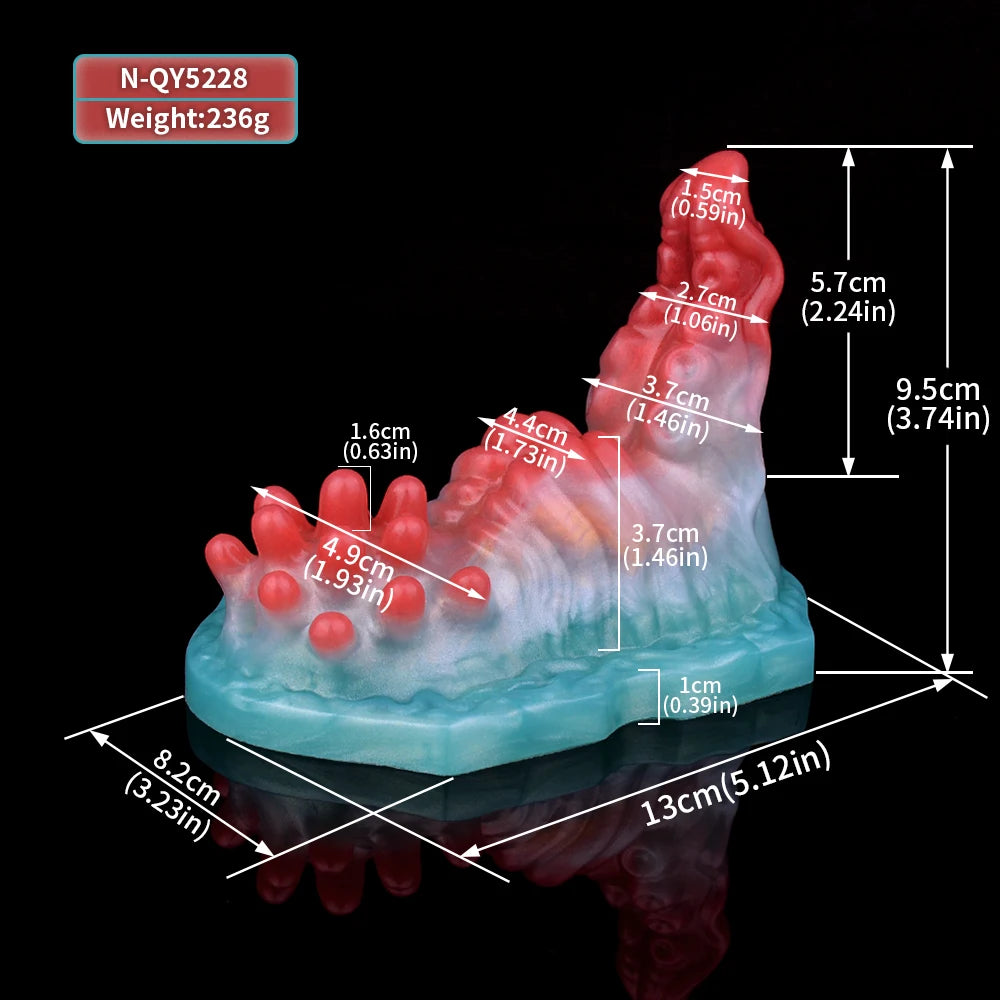 ASHBURN Wireless Control Silicone Octopus/Granule Sex Grinder Strapon Grinding Hump Friction Vibration Massage Female Masturbation