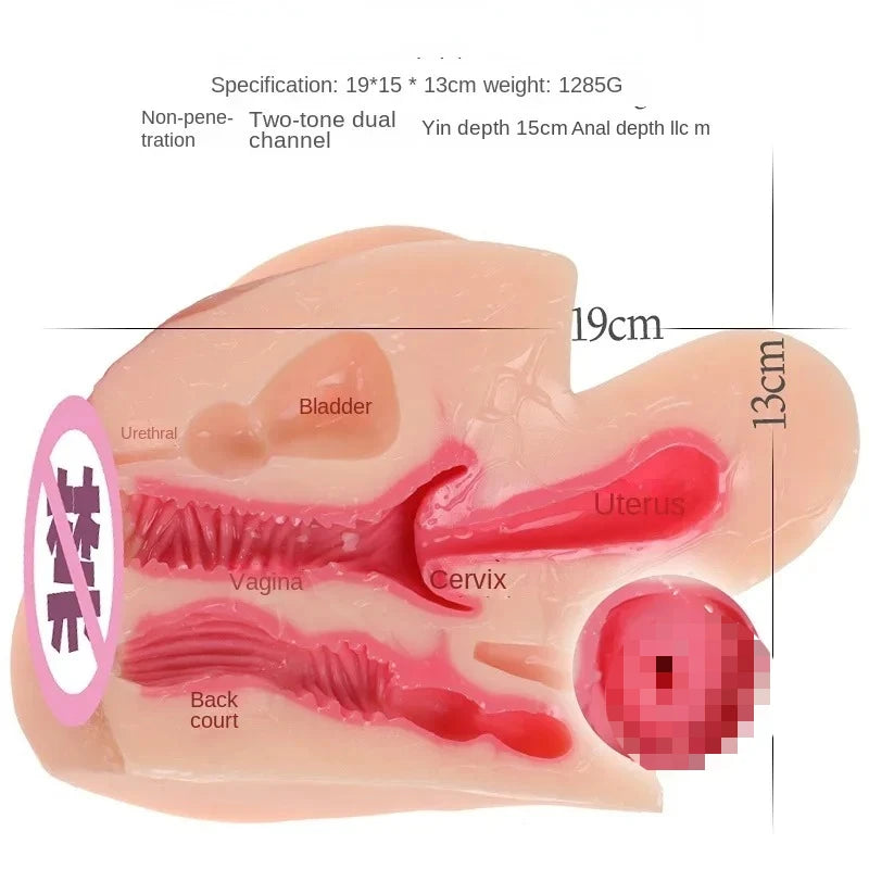 Male Masturbator Simulation Heating Vagina Anal Sex Toys Adult Products for Women Pussy Uterus Bladder Pee Toy for Pocket Pussy