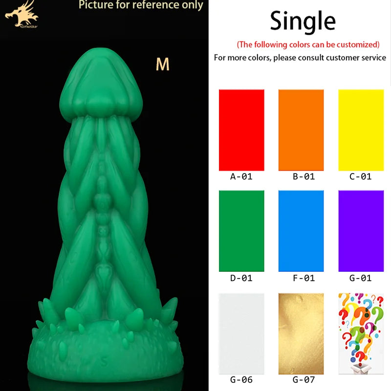 MOOM Liquid Silicone Anal Dildo Weird ALIEN Shape Huge MINI -XL