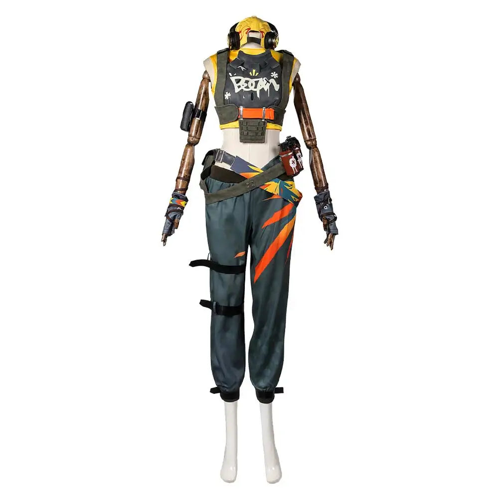 VALORANT Disguise Raze Cosplay Costume Adult Hat Shirt Pants Headgear Vest Outfits Halloween Carnival Party Game Roleplay Suit