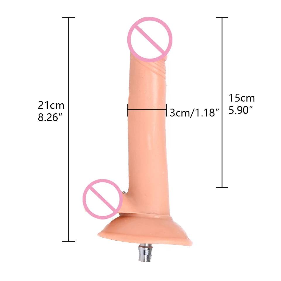 ROUGH BEAST Sex Machine Flesh-colored Dildos Attachment for Vac-U-Lock Masturbation Machine Automatic Sex Toy Accessories