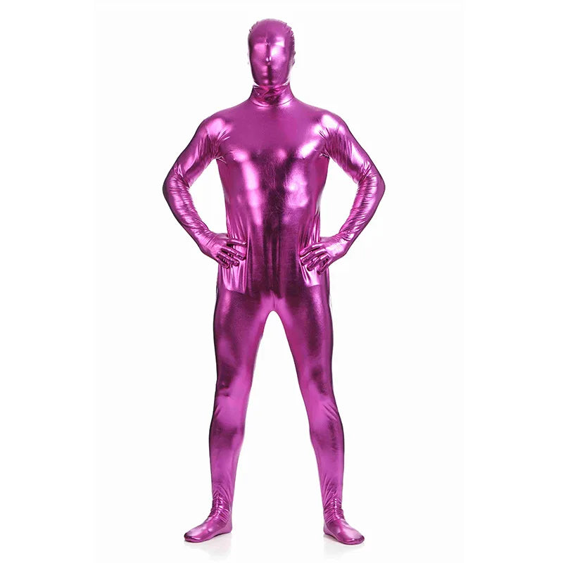 Metallic Solid Color Shiny Morph suits S-XXXL