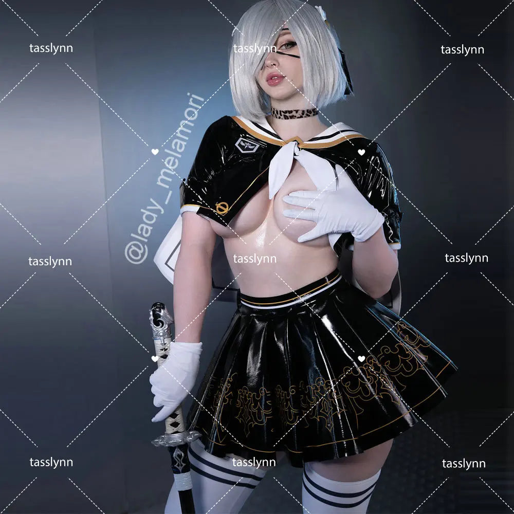 Nier Automata Cosplay Costume Yorha 2B Sailor Suit Sexy Outfit Games Women 2b Role Play  Halloween Party Fancy Dress 2B Jk Dress