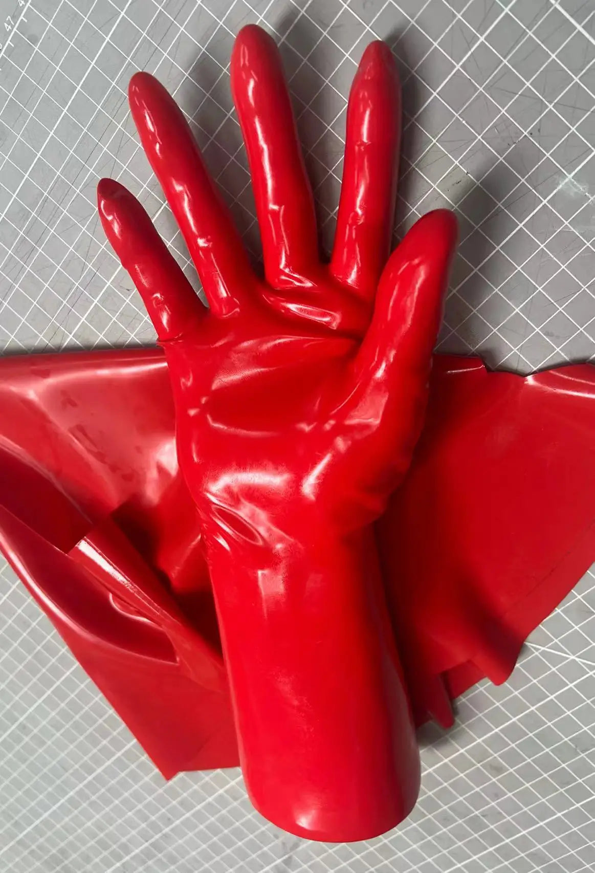 latex fetish gloves women  gummi wetlook long opera sexy glooves
