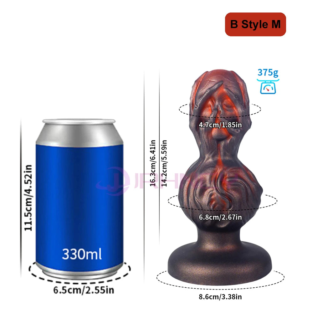 10cm Skull Anal Toys for Man 18+  Silicone Platinum Liquid SiliconeAnalyse Dildo Adult Sex Toy for Women Men Butplug