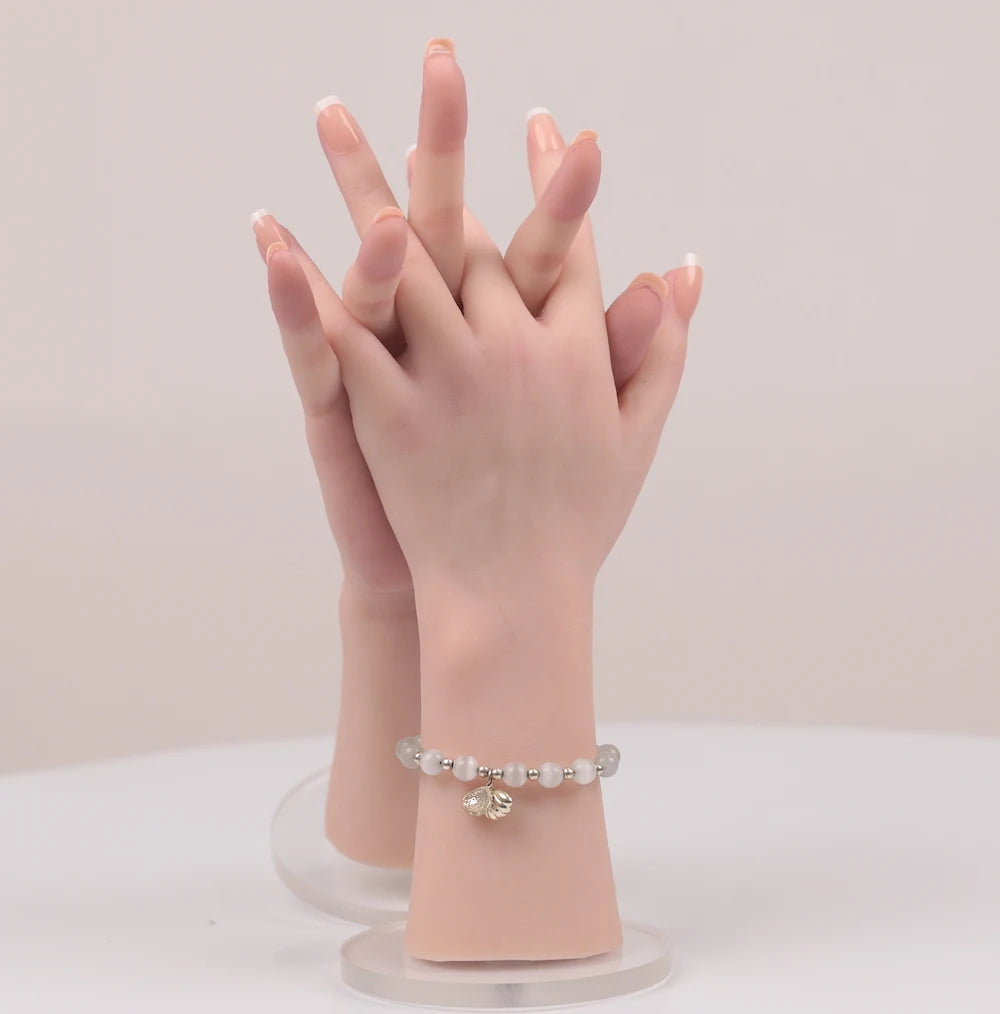 Herpinker High Quality Realistic Silicone Mannequin Hand Lifelike Soft Model Hand Display Jewelry Manicure Teaching Hand