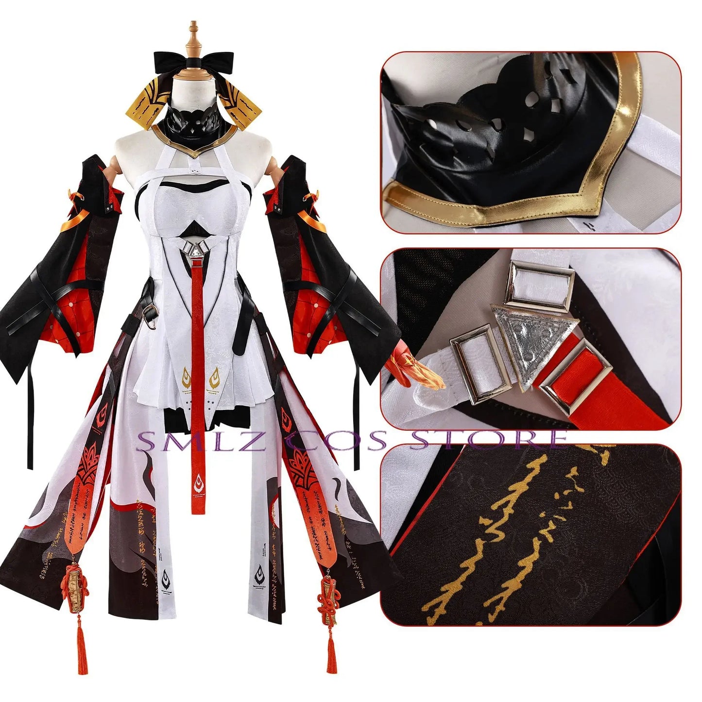 Changli Cosplay Game Wuthering Waves Chang Li Costume Dress Uniform Wig Anime Party Role Play Halloween Outfits for Woman