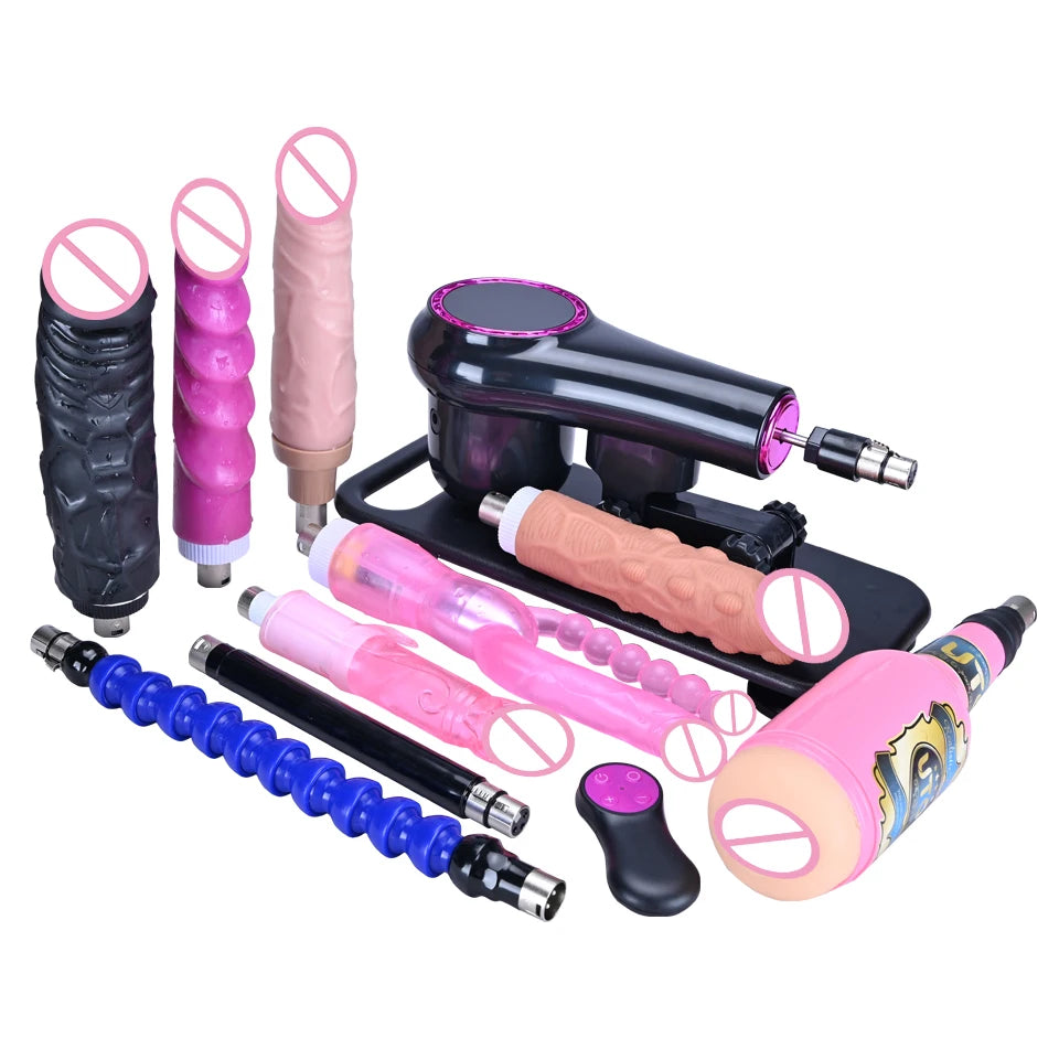 ROUGH BEAST New Sex Machine with 3XLR Attachment Wireless AutomaticMasturbation Machine for Women and Men Remote Control Sex Toy