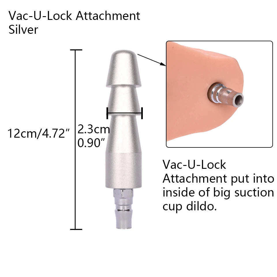 ROUGH BEAST Vac-U-Lock Sex Machine Metal Accessories for Automatic Quick PlugInMasturbation Machine Women and Man Sex Toy Adapter