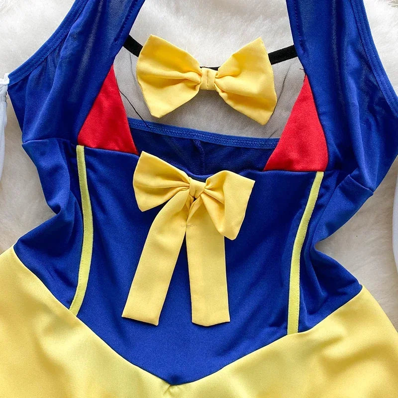 Toucheart Sexy Hollow Out Nightwear Off The Shoulder Lingerie Sexy Pajamas Sensual Role Play Erotic Halter Night Princess Dress