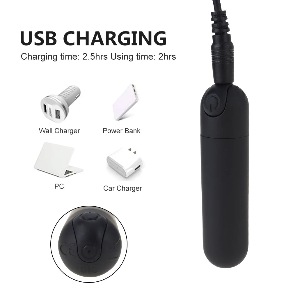 Mini 10 Modes Quiet Waterproof Bullet Tool Powerful Mini G-Spot Massager for Women Pleasure Bullet Portable Sex Toy