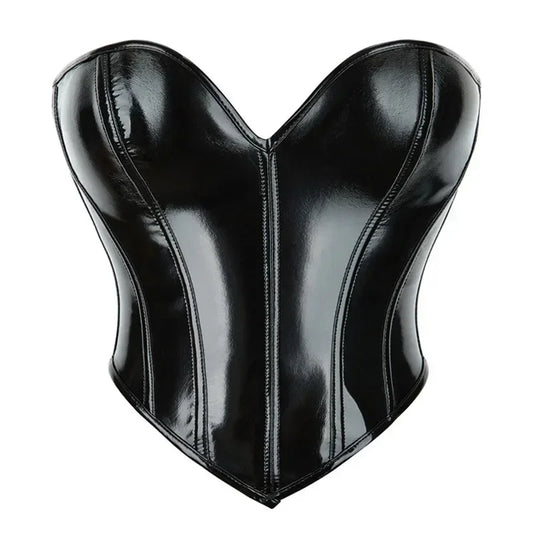 ASHBURN™ “Midnight Grip” PVC Corset Top