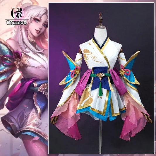 ROLECOS Game LOL Prestige Spirit Blossom Lux Cosplay Costume Game LOL Lux Cosplay Outfit Halloween Women Suit New Skin