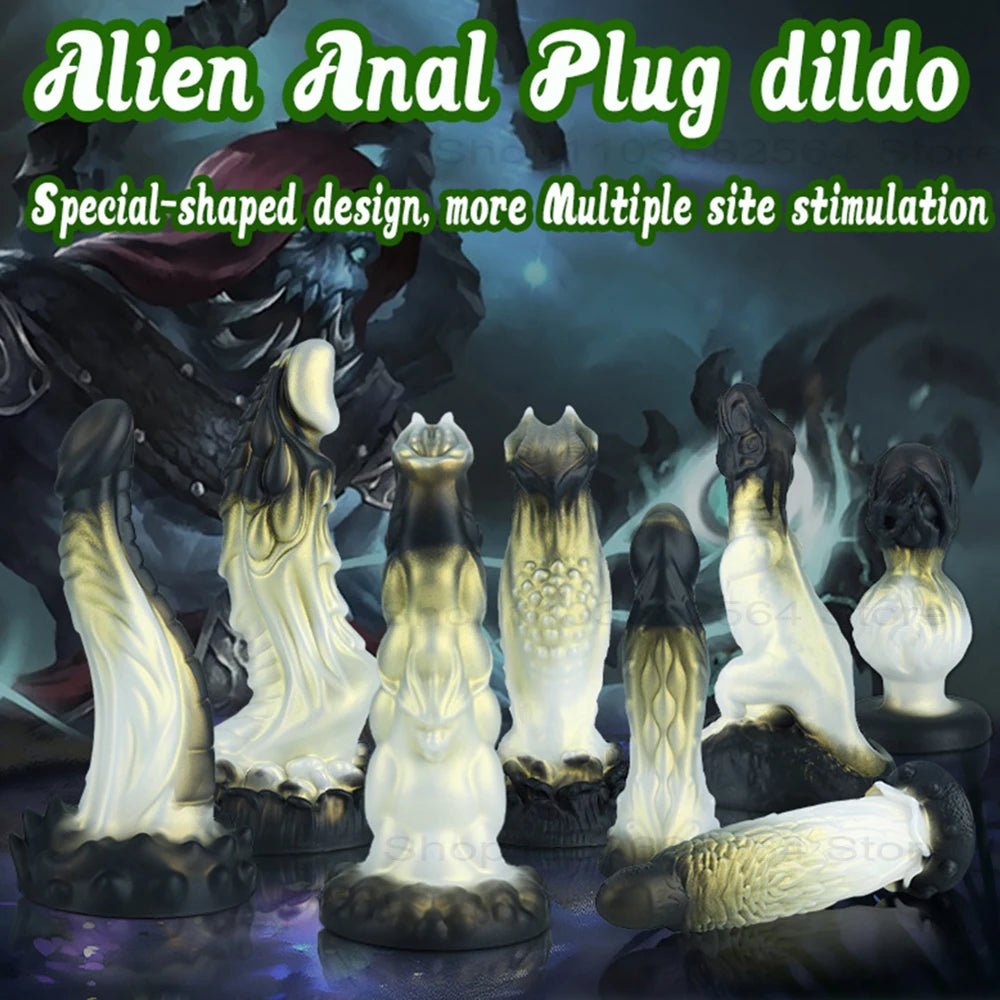 Monster Anal Plug Dildo With Suction Cup Silicone Alien Anal Plug Huge Anal Dildos for Men Women Big Butt Plug Anal Sex Toys 18+