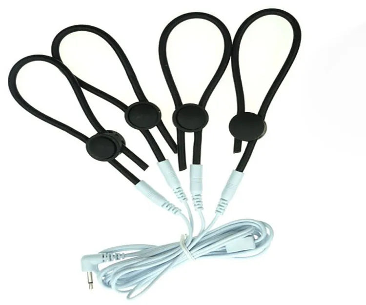 ASHBURNS Electro Shock Anal Butt Plug Electric Nipple Sucker Clamps E-stim Penis Plug Ring Cock Cage SM Chastity Couple Sex Medical Toys