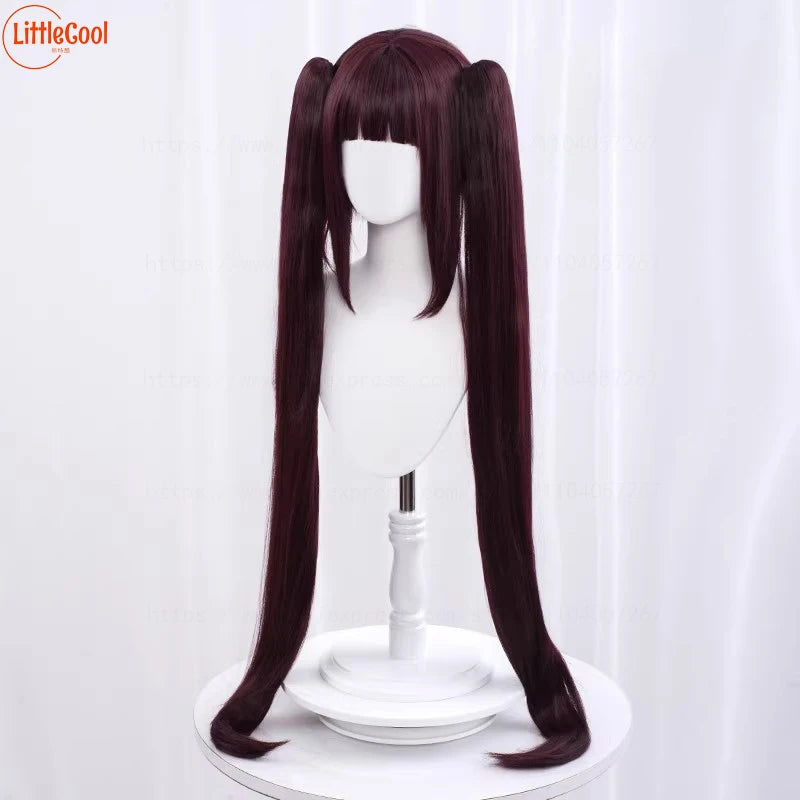 Anime NEKOPARA Vanilla Chocola Cosplay Wig 100cm Long Vanilla Light Pink Chocolate Dark Brown Heat Resistant Synthetic Hair Wigs