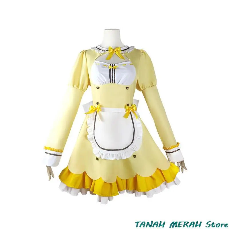 Anime Game Nekopara Chocola Vanilla Cosplay Costume Wig Maid Dress Lolita Servant Skirt Woman Sexy Kawaii Birthday Party Suit