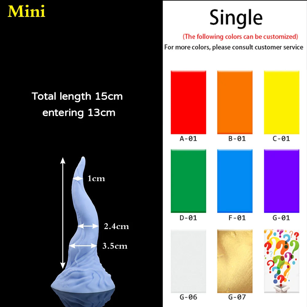 35CM Blue/Black Silicone huge small-xl monster