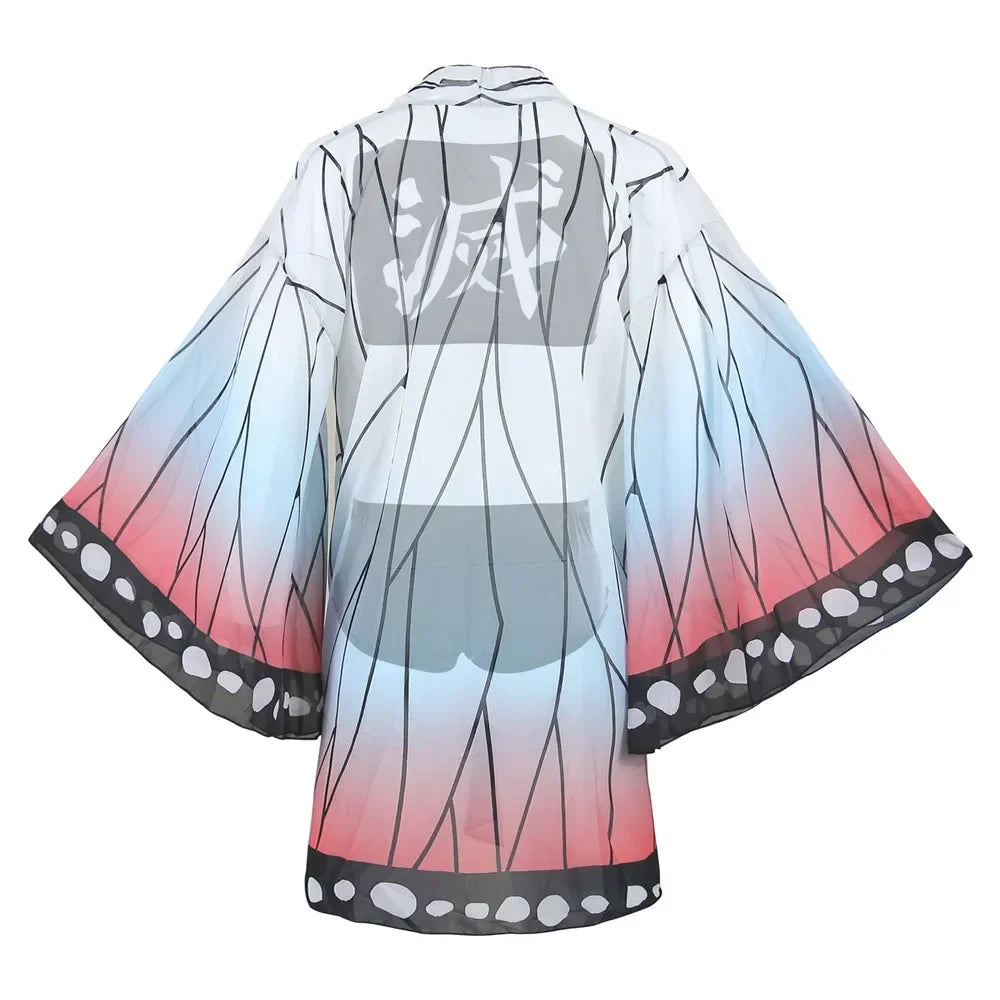 bilibili Demon Slayer Swimsuit Kochou Shinobu Kamado Tanjirou Nezuko Cosplay Costume Kimono Sexy Bikini Beach Swimwear
