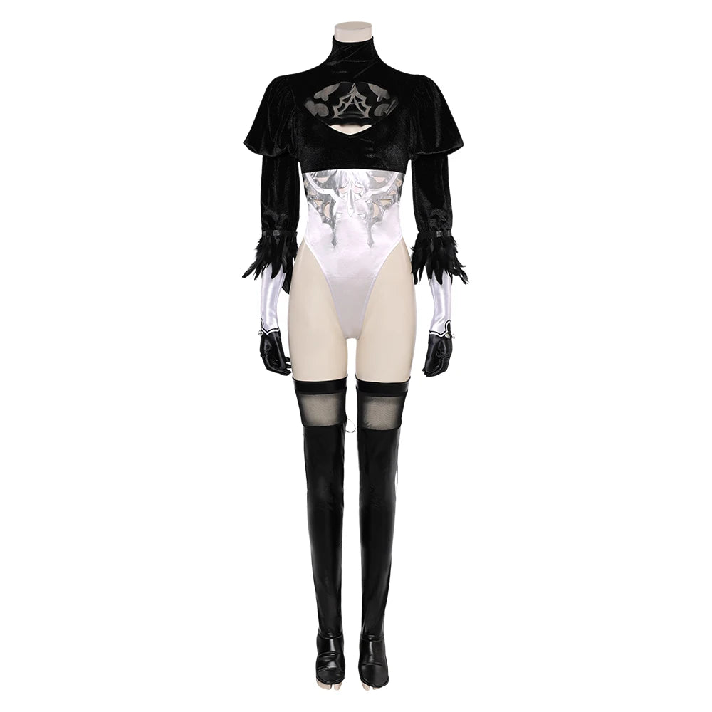 Game NieR Automata 2B Type B Cosplay Fantasia Costume Adult Women Fantasy Sexy Jumpsuit Outfits Halloween Carnival Disguise Suit