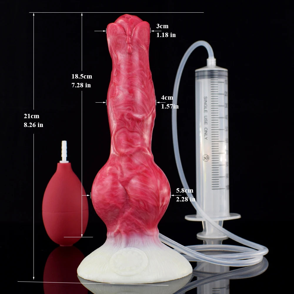ASHBURN Ejaculation Large Knot Silicone with Squirting Function Strong Sucker