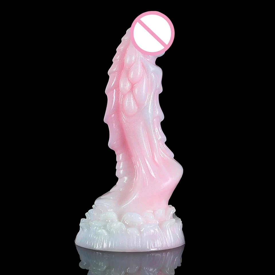 ASHBURN Luminous Dildos with Suction Cup for Sex Machine Dildo Glow In The Dark Night Color Fluorescent Dildo for Women Anal