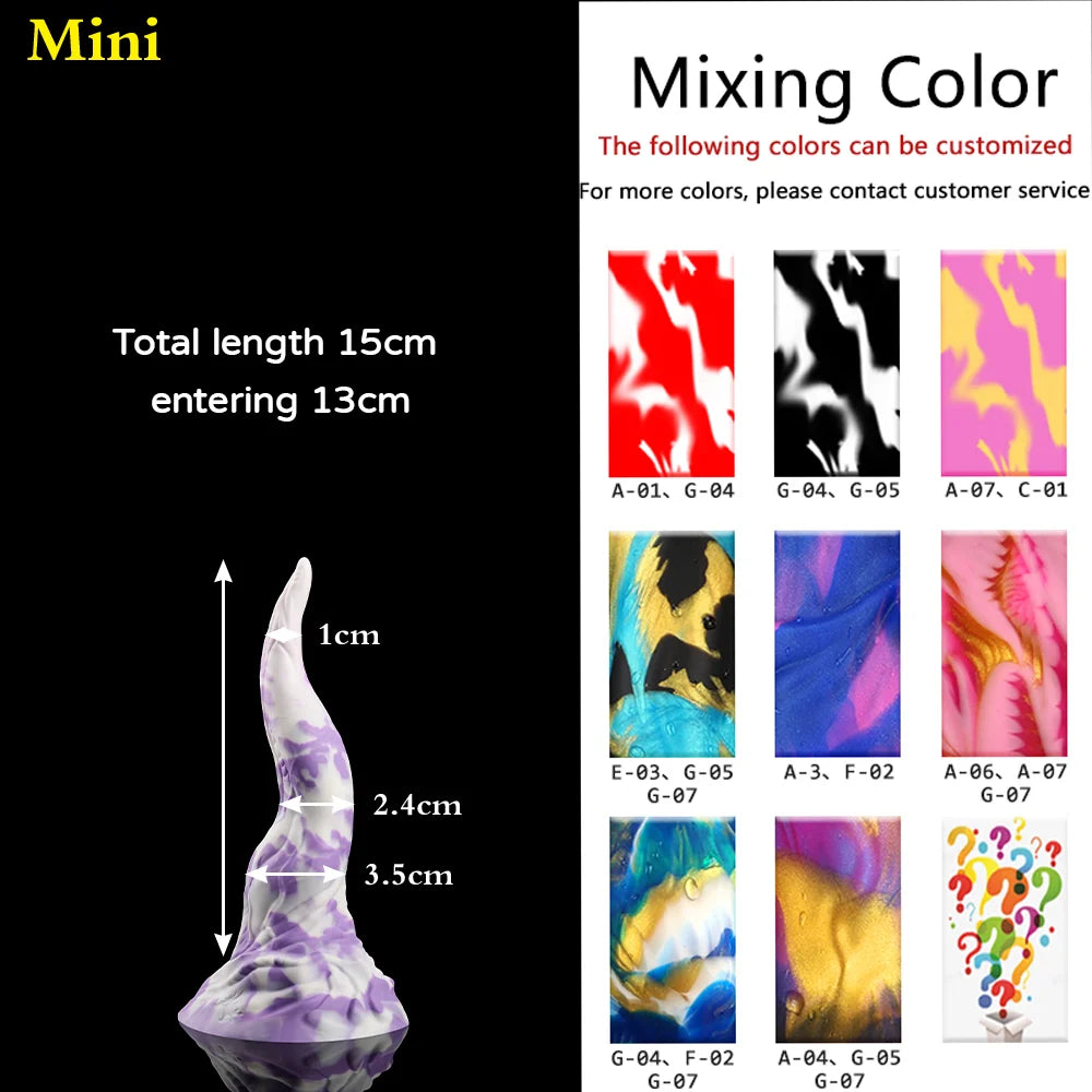 35CM Blue/Black Silicone huge small-xl monster