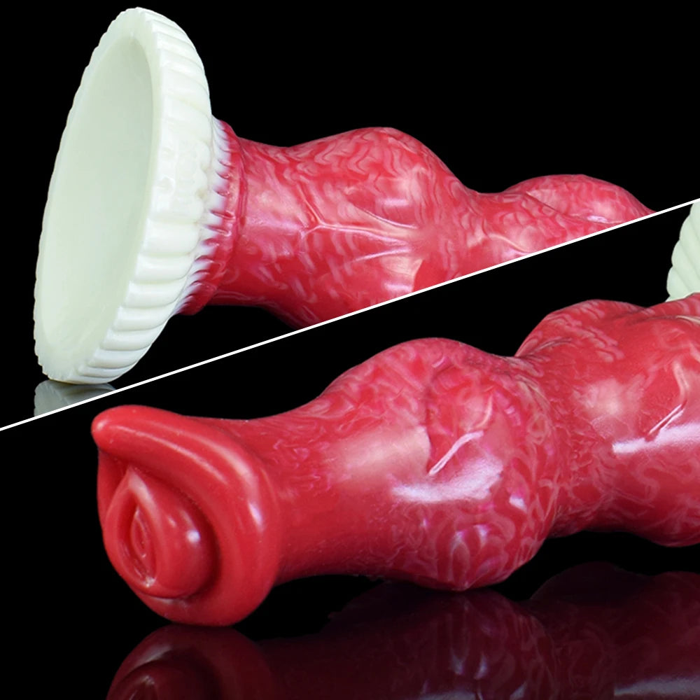 ASHBURN Huge Knot Dildo with Strong Sucker Soft Silicone S-M-L 10IN