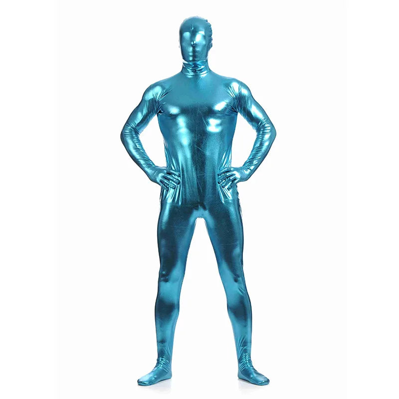 Metallic Solid Color Shiny Morph suits S-XXXL
