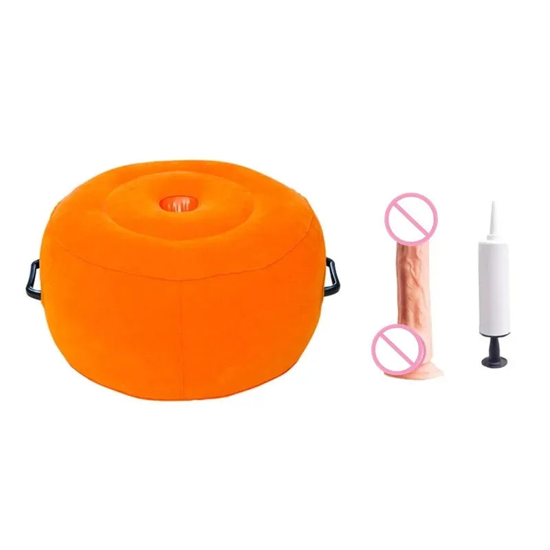 Inflatable Sex Chair with Dildo Anal Plug Love Position Stool Cushion Female Masturbation Adult Games Products Bdsm Furniture