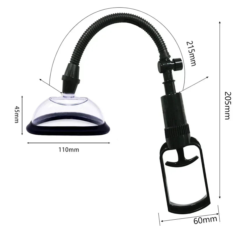 ASHBURNS Manual Pussy Pump Vagina Clitoris Sucker Manual Women Breast Massage Nipple Stimulator Enlarge Vacuum Pump Cover Adult Sex Toy