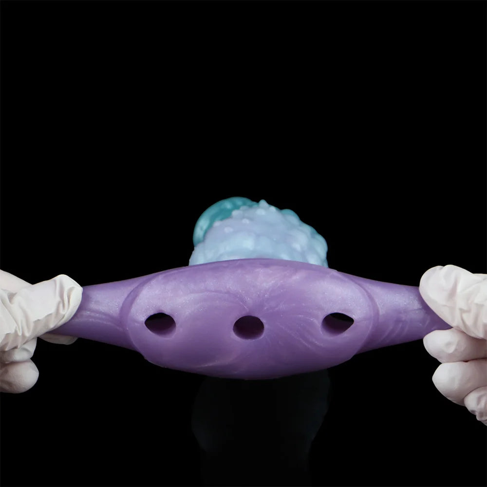 ASHBURN STALLION 2 IN 1 Dildo 10 Modes Bullet Vibrator Mouth Gag/ FURRY TAIL PLUG  Adjustable Leather Strap Bondage Muzzles Sex Toy For Women Couple BDSM Game