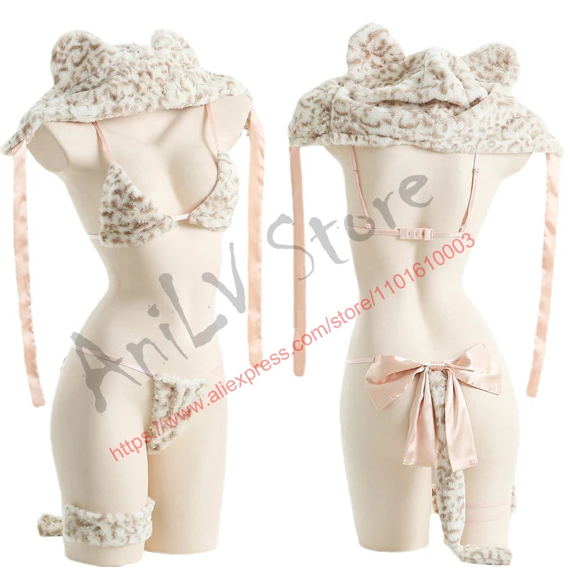 AniLV Animal Series Plush Warm Clothes Fox Tiger Wolf Chinese Panda Rabbit Cat Uniform Outfit Cosplay  Costume