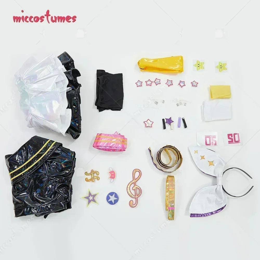 Miccostumes 24Hours Shipping Unisex Anime Rin Cosplay Costume Top Vest Set and Pants with Tie Halloween Cosplay Costumes