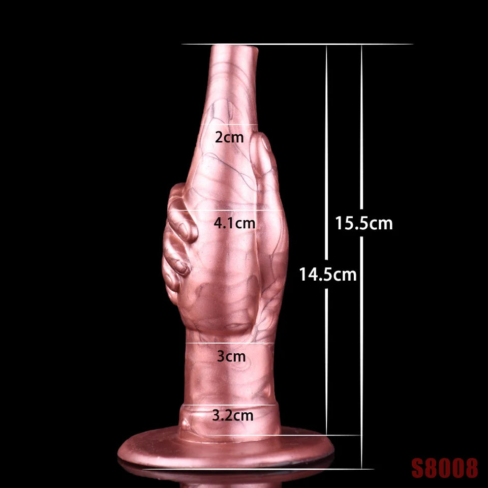 ASHBURN  Silicone gesture anal plug with suction cup for sex machine Masturbation Machine Attachment for Women Sex Toys