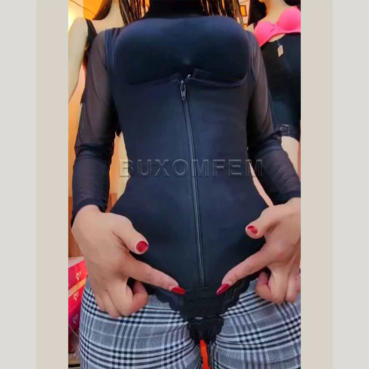 Waist Trainer Fajas Colombianas Reductoras Y Moldeadora for Women Body Shaping Corset with Double Layer Compression & Hook Eyes