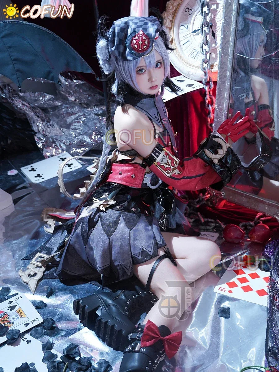 COFUN Game Genshin Impact Fontaine Witch M Cosplay Costume Halloween Outfits Game Clothing Women Anime Dress