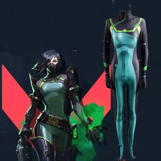 Halloween Deluxe Viper Cosplay Game Valorant Character Costume Zentai Bodysuit For Women Adults  Jumpsuits
