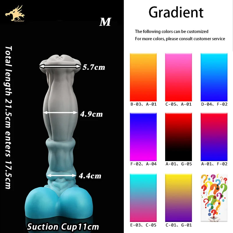 Nothosaur ANUBIS Realistic Silicone Dildo Colorful Adult Fantasy Masturbation Toy Fake Penis with Dildo Holder Base
