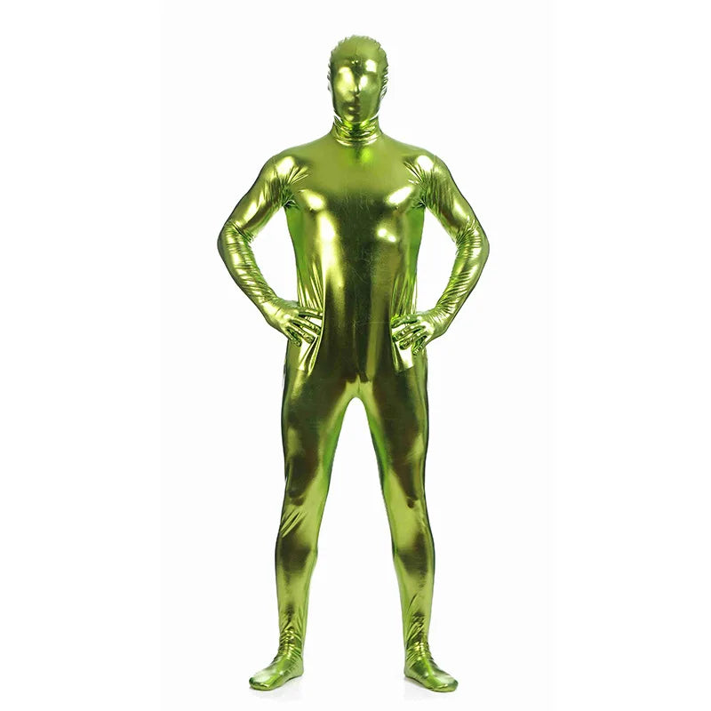 Metallic Solid Color Shiny Morph suits S-XXXL