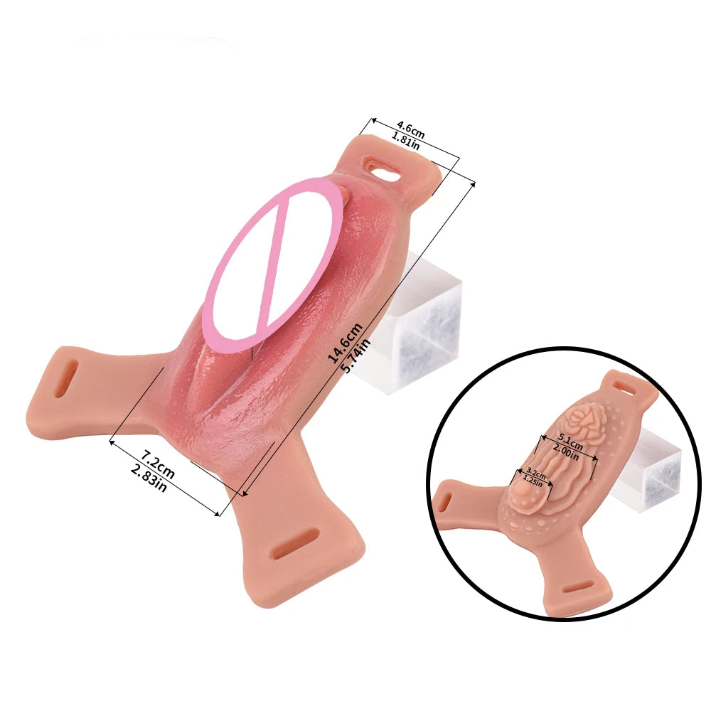 ASHBURN Wireless Control Strapon Silicone Vibrating Penetrate Sex Grinders Realistic Vagina Dildos Underwear Pad Anal Massage